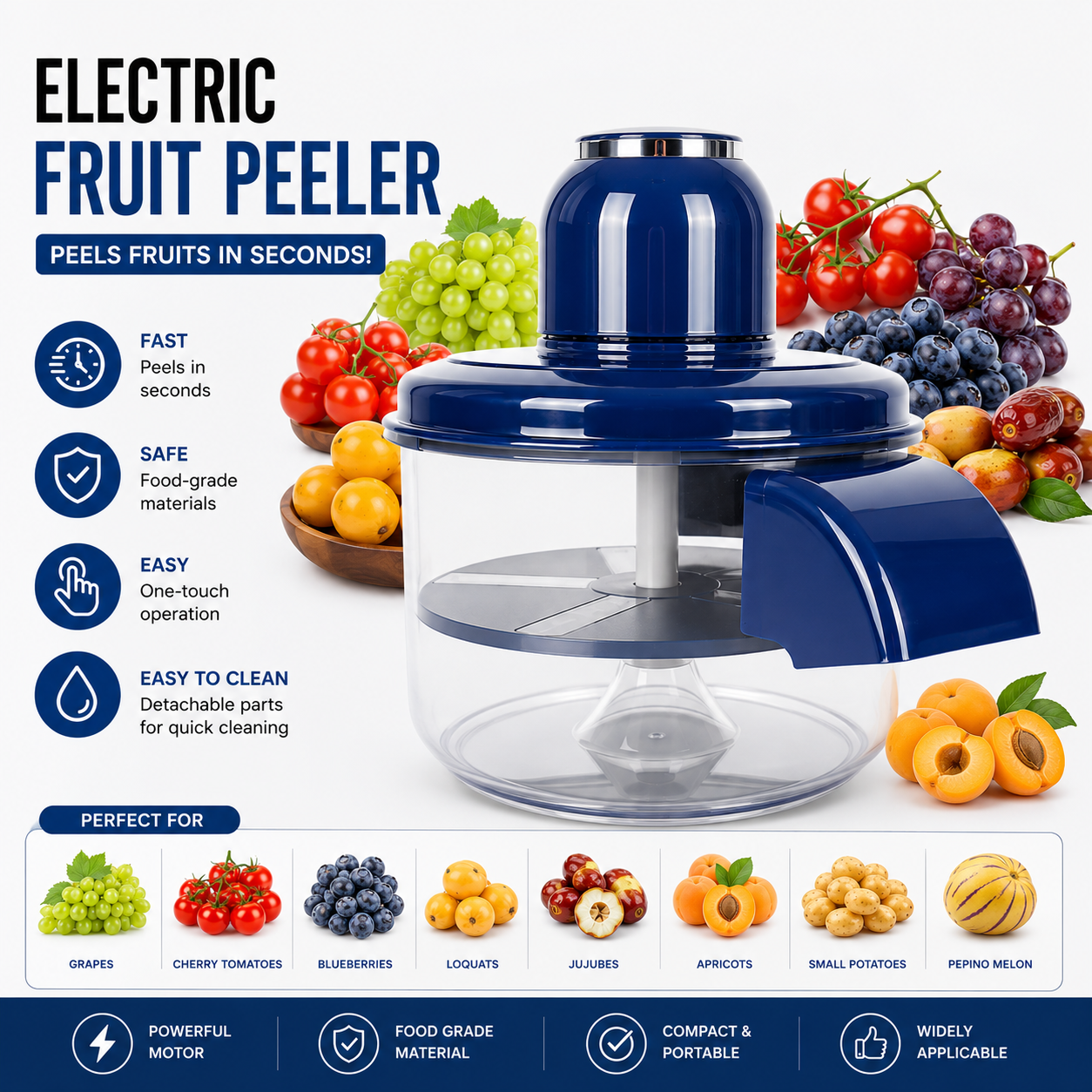 PeelPro® – Portable Electric Fruit & Vegetable Peeler