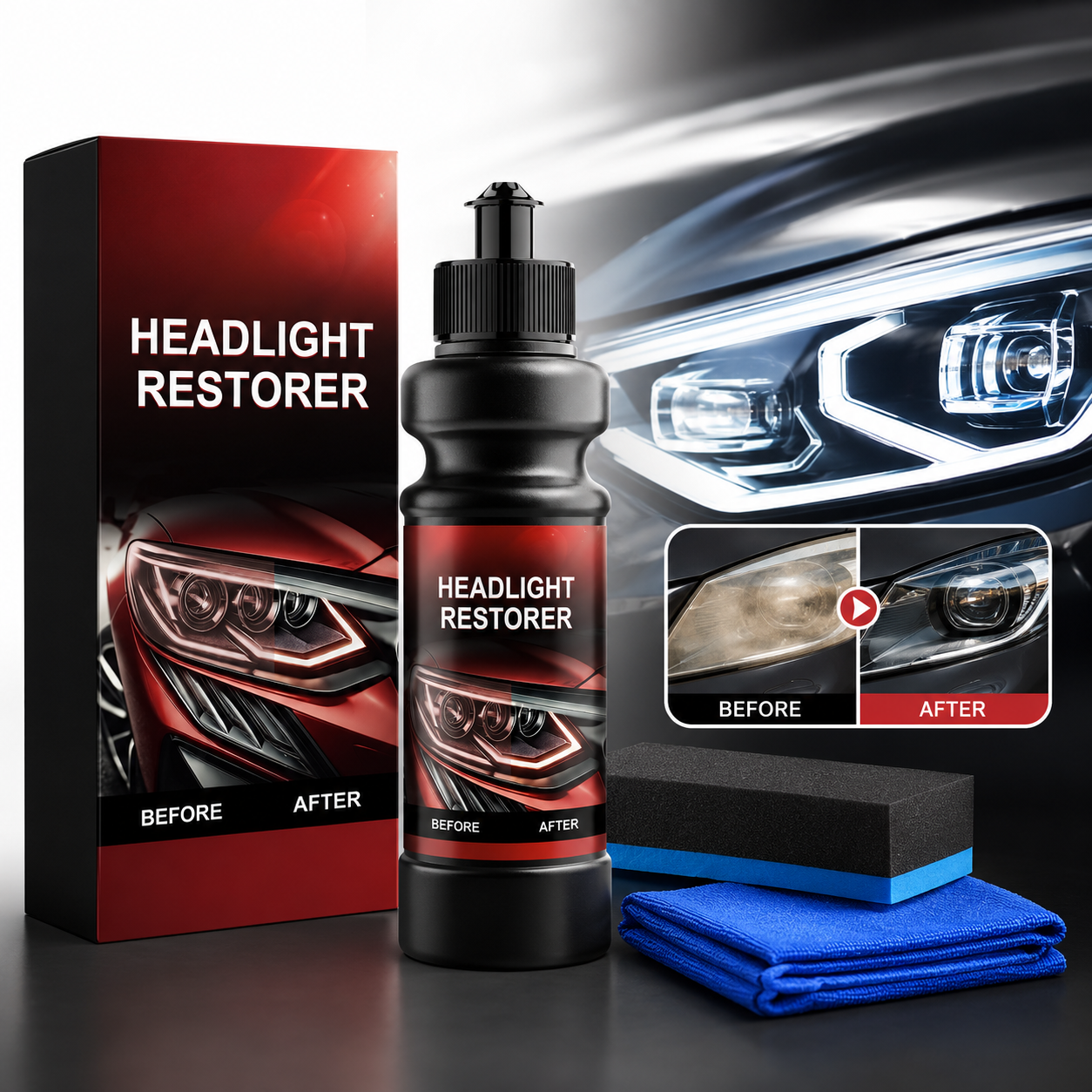 GlowGuard® – Headlight Repair Fluid & Scratch Remover