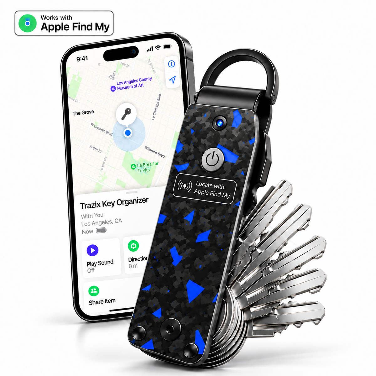 AIRKEYS® – Apple Find My Smart Key Organizer – Compact Trackable Key Holder