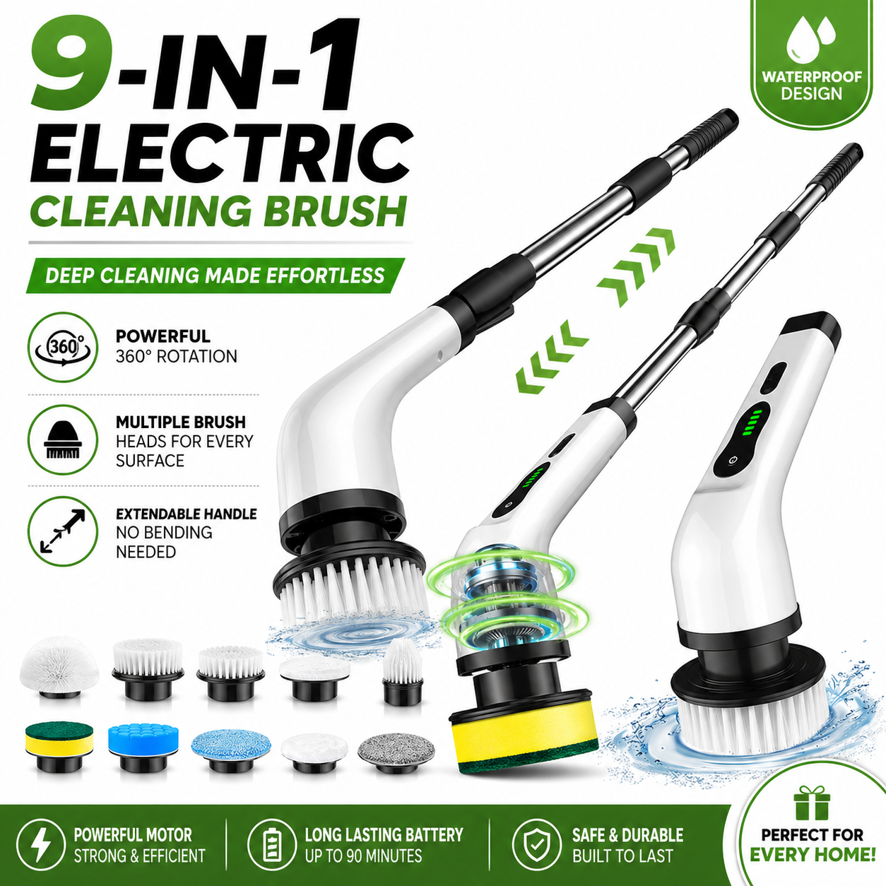 9 in 1 Electric Cleaning Brush – Affordable Dealz