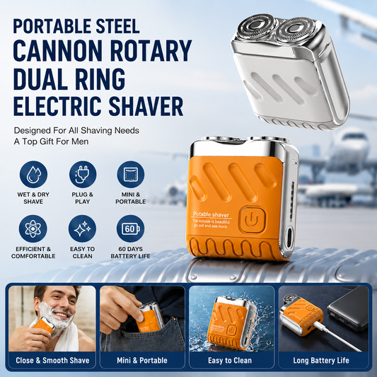 PortableShaver® – Mini Rotary Dual Ring Electric Shaver