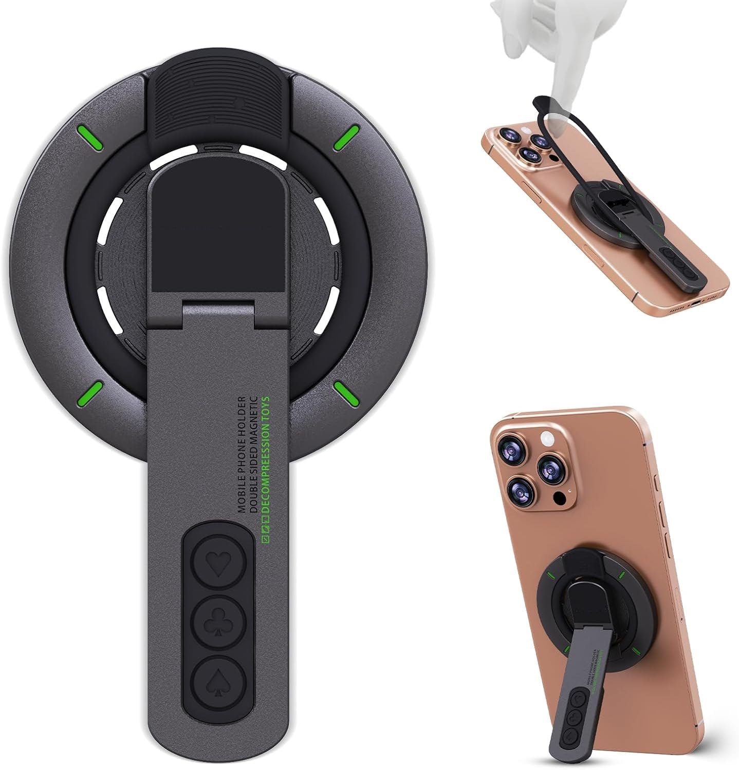 MagGrip® – 3-in-1 Magnetic Phone Ring Holder